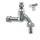 Auslaufventil (Wasserhahn) 1/2'' - poliert verchromt, mit Schlauchverschraubung 3/4'' - Steckschl�sseloberteil mit 1 Schl�ssel