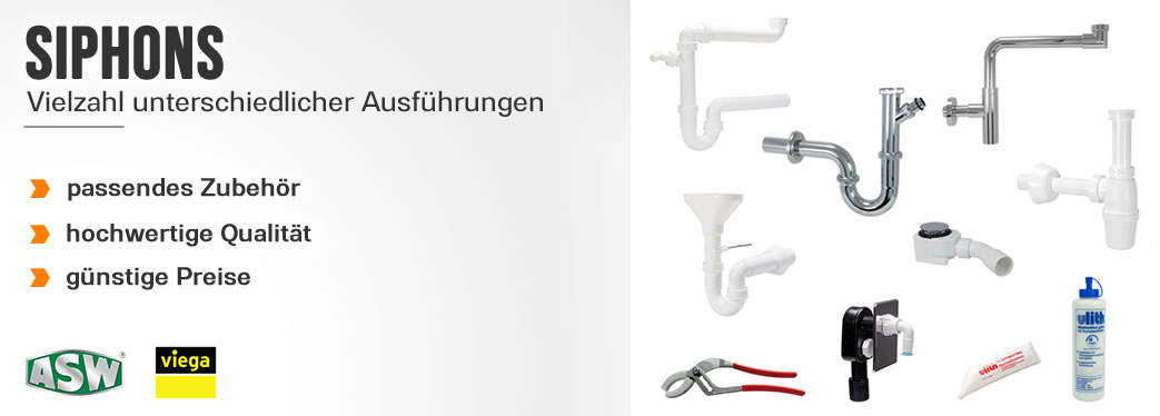 Siphons - Geruchsverschluss für Waschbecken, Spüle und Bad