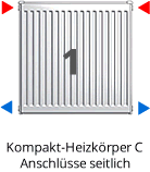 Heizkörper Anschlussart 1