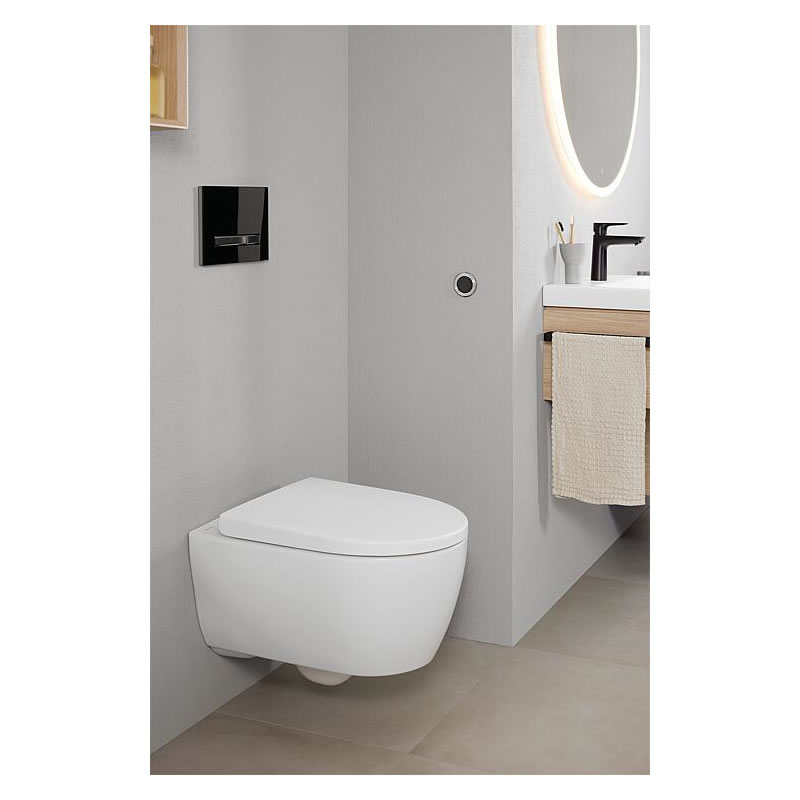Combi-Pack Geberit Icon Wand-Tiefspül-WC verkürzt, spülrandlos & WC ...