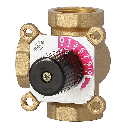 Bild 2 - 3-Wege-Messing-Mischer Easyflow Typ 3I fr Heizung - DN25 - 3 x 1'' IG - Kvs-Wert 9,0
