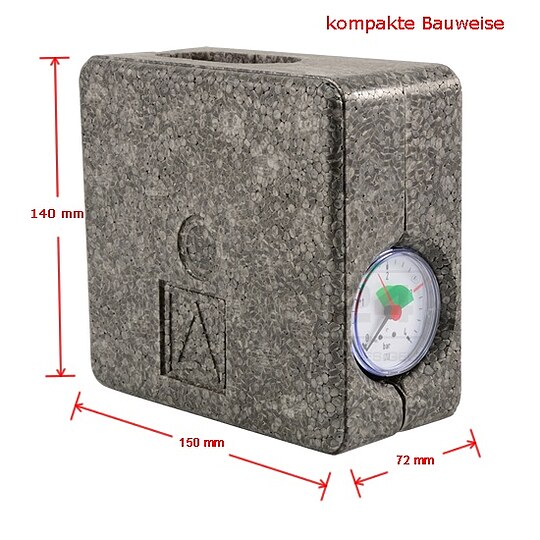 Bild 2 - AFRISO Kessel-Sicherheitsgruppe MINI mit Schnellentlfter, Sicherheitsventil 3 bar und Manometer ( 50 mm)