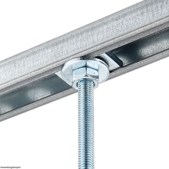 Bild 2 - Schiebemutter rechteckig - Stahl verzinkt - mit Gewinde M10 - für Profile 27/18 und 28/30