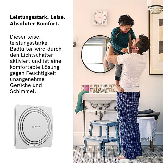 Bild 4 - BOSCH Badl�fter Fan 1900 W 125, � 125 mm, Silent-Funktion - 7733703549