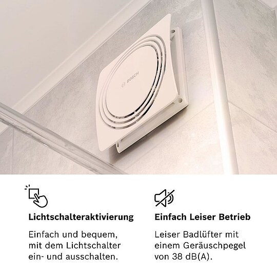 Bild 5 - BOSCH Badl�fter Fan 1900 W 125, � 125 mm, Silent-Funktion - 7733703549