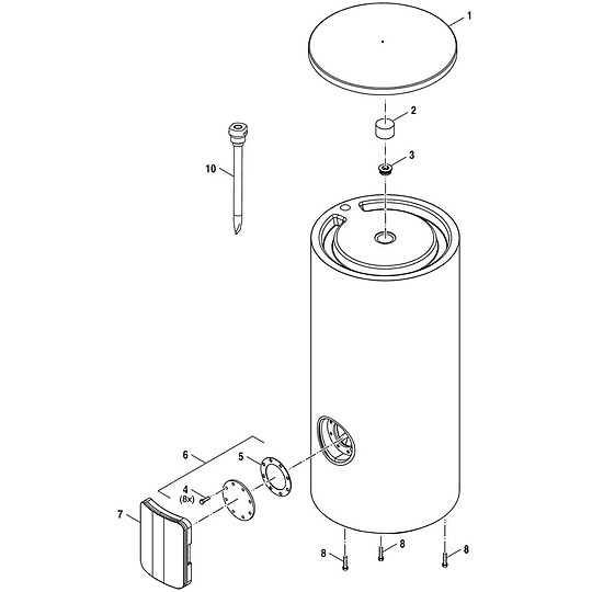 Bild 3 - BOSCH Edelstahlspeicher STORA SW 160 P 1 A, 161 l, silber/schwarz - 1310 x 600 mm - 7735500506