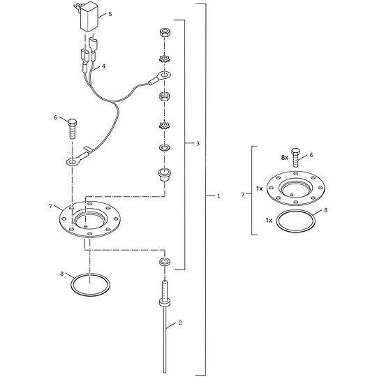 Bild 4 - BOSCH Vorwärmspeicher STORA W 400-5 SP 1 C, 400 L, zylindrisch, silber - 1835 x 670 mm - 7735501001