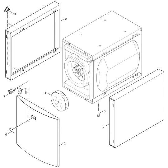 Bild 3 - BOSCH Warmwasserspeicher WST 135-2 HRC, 135 L, liegend - 652 x 650 x 860 mm - 8718542999