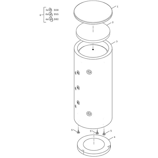 Bild 2 - BOSCH Pufferspeicher STORA BP 1000 E 1 C, für Wärmepumpen CS5000AW, 1000 Liter - 2085 x 990 mm - 8735100978