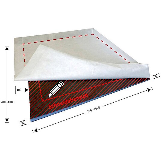 Bild 2 - Combia Duschelement Gefälleplatte ultra flach, befliesbar und zuschneidbar - 100 x 100 cm