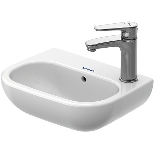 Bild 3 - Handwaschbecken Duravit D-Code 360 mm, mit �berlauf, 1 Hahnloch rechts, wei� - 0705360008