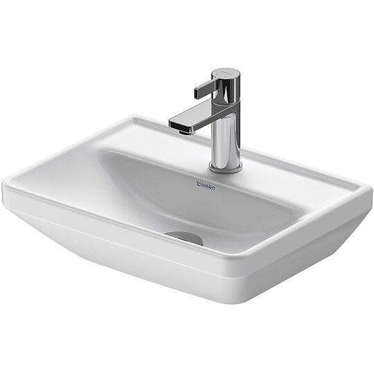 Bild 3 - Handwaschbecken Duravit D-Neo 450 x 130 x 335 mm, ohne �berlauf, 1 Hahnloch mittig, wei� - 0738450041