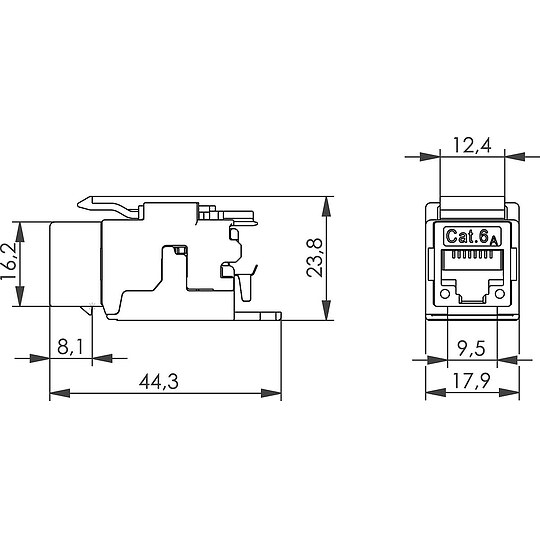 Bild 2 - AMJ-Modul K Cat.6A(IEC) T568A