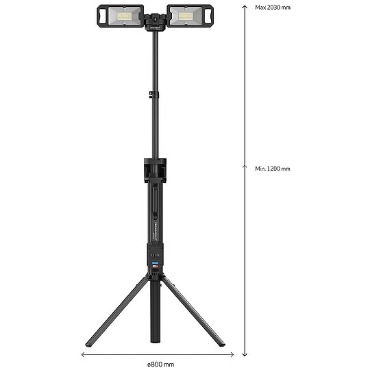 Bild 4 - scangrip TOWER 5 CONNECT Akku-LED-Arbeitsleuchte, Baustrahler, 12/18V - ohne Akku und Ladeger�t - 5000 lm