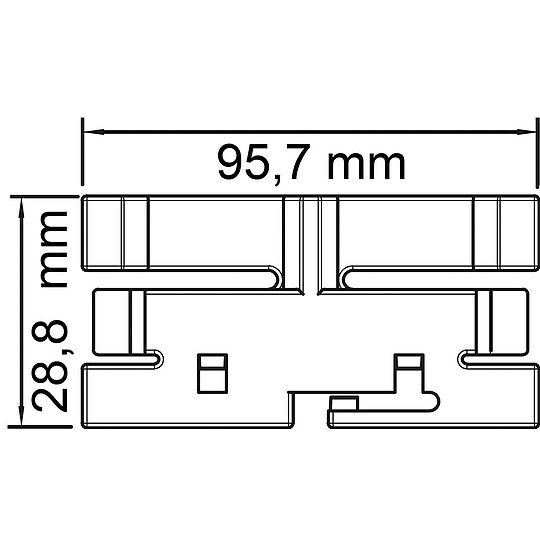 Bild 2 - Oberteilklammer Typ 2370, steingrau