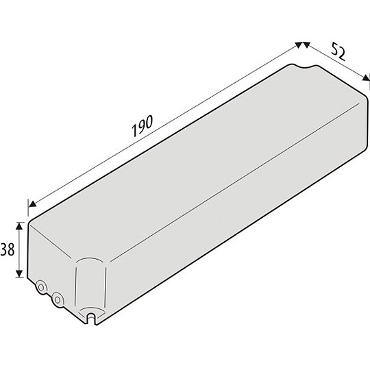 Bild 2 - Trafo fr Leuchtmittel 12V, 0-100W - nicht dimmbar - 190 x 52 x 38 mm