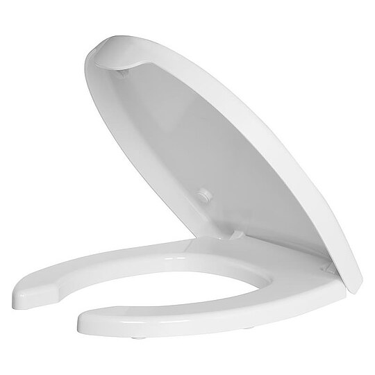 Bild 2 - WC-Sitz Elida 380 x 30 x 450 mm aus Thermoplast, ohne Softclose, wei� - 93 129 81