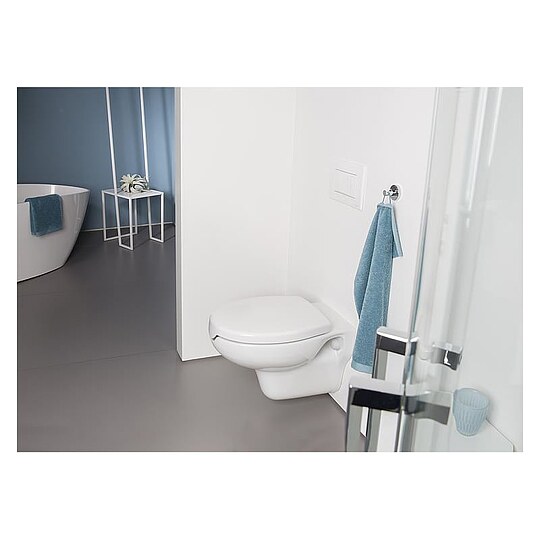 Bild 3 - WC-Sitz Elida 380 x 30 x 450 mm aus Thermoplast, ohne Softclose, wei� - 93 129 81