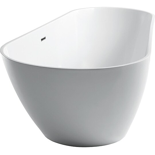 Bild 2 - Badewanne freistehend Lison 1900 x 560 x 800 mm mit Klicker-Ablaufgarnitur und Schlitz�berlauf chrom, Acryl, wei�