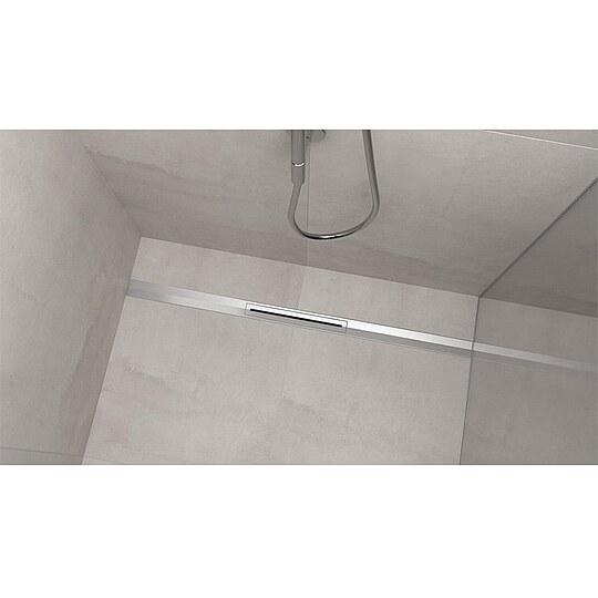 Bild 3 - Evenes Linien-Duschrinne Komplettset, Edelstahl geb�rstet, Sanierungsmodell, L�nge 900 mm