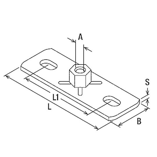 Bild 2 - Fischer Grundplatte GPL M8 - Stahl verzinkt - 30 x 80 mm - 79665