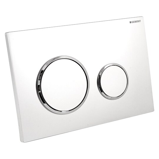 Bild 2 - Bet�tigungsplatte SIGMA20 wei�/ glanz-chrom, 2-Mengen-Sp�lung - 115882KJ1