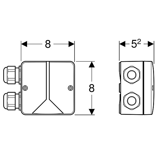 Bild 2 - GEBERIT Kombinations-Anschlussdose fr WC-Keramik / Duofresh Modul - 244.120.00.1
