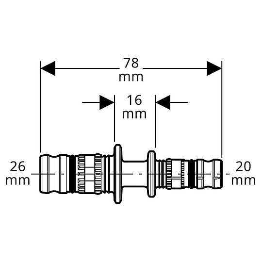 Bild 2 - GEBERIT Mepla Press-Reduktion 26 x 3,0 mm - 20 x 2,5 mm - 623.651.00.5