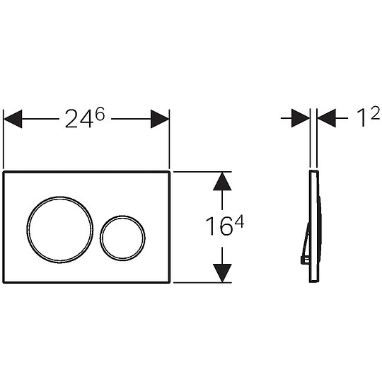 Bild 5 - Geberit WC-Element Duofix SIGMA 112 cm + SIGMA20 Platte wei� + Wandhalter + Gratis Schallschutzset