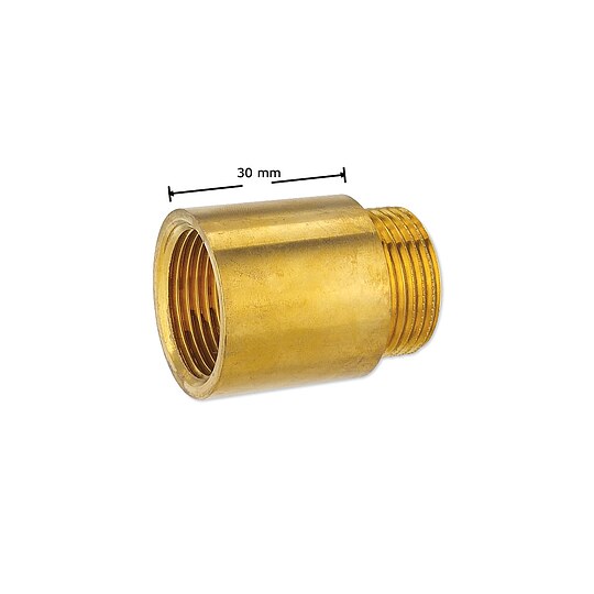 Bild 2 - Messing Gewindefitting-Hahnverlängerung 1/2'' x 30 mm