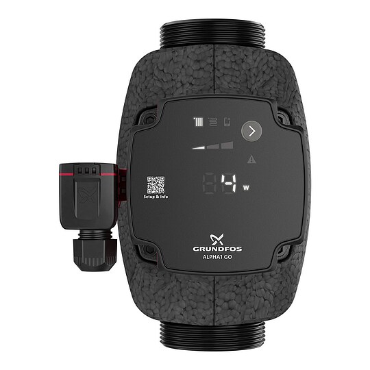 Bild 2 - Grundfos ALPHA 1 GO 32-40 - Hocheffizienz-Umwälzpumpe mit Dämmschale - Baulänge 180 mm - Gewinde 2'' - 93074201
