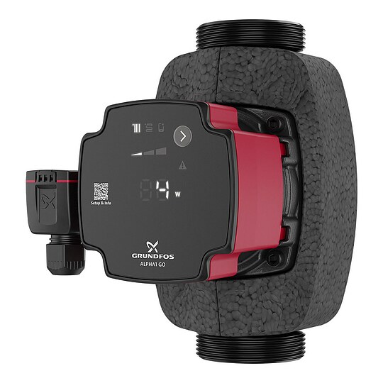 Bild 3 - Grundfos ALPHA 1 GO 32-40 - Hocheffizienz-Umwälzpumpe mit Dämmschale - Baulänge 180 mm - Gewinde 2'' - 93074201