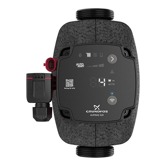 Bild 2 - Grundfos ALPHA 2 GO 25-40 - Hocheffizienz-Umwälzpumpe mit Dämmschale - Baulänge 180 mm - Gewinde 1 1/2'' - 93074249