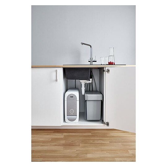 Bild 3 - Spültischmischer Grohe Blue Home Starter Kit, herausziehbarer L-Auslauf supersteel mit Filter S-Size, CO2 Flasche und Kühler - 31539DC0