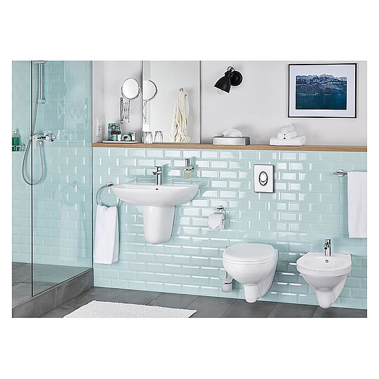 Bild 4 - Wand-Tiefspül-WC Grohe Bau 368 x 363 x 531 mm, spülrandlos, Keramik, weiß - 39427000