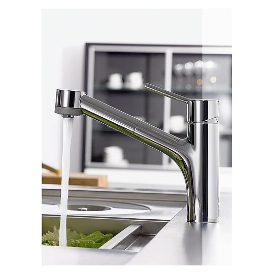 Bild 2 - Spültischmischer Hansgrohe Talis-S herausziehbare Geschirrbrause, Ausladung 220 mm, chrom - 32841000