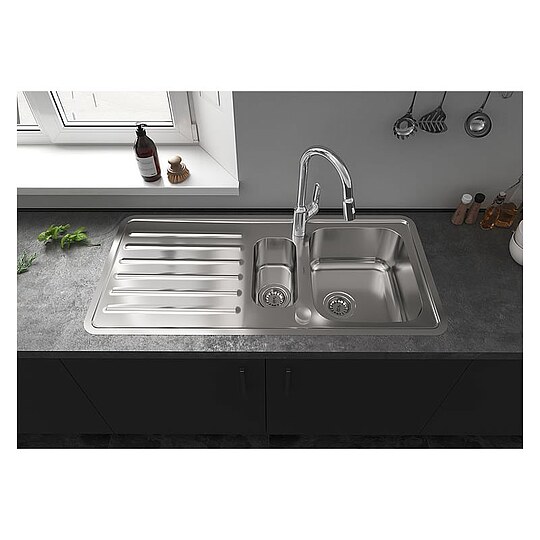 Bild 3 - Spültischmischer Hansgrohe 220 Focus M42 herausziehbare Geschirrbrause, Ausladung 207 mm, chrom - 71800000