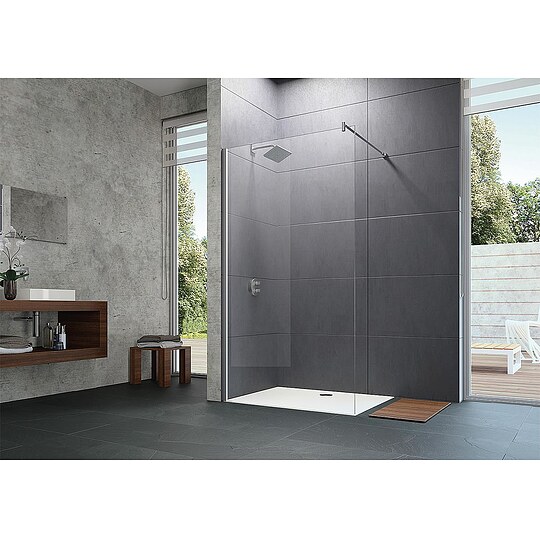 Bild 4 - Walk-In Glasduschwand Hüppe Design Pure mit Wandprofil, 1190-1210 x 2000 x 8 mm - 8P1129087322
