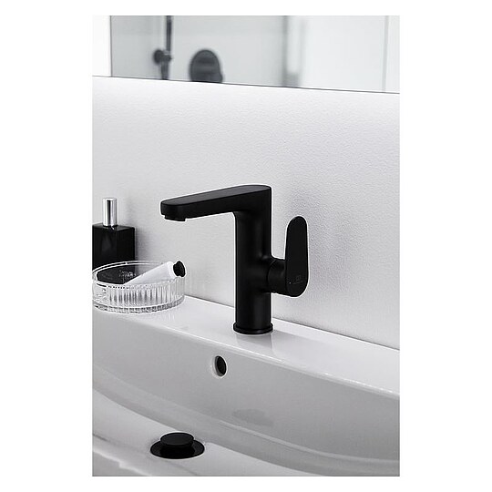 Bild 2 - Waschtischmischer Ideal Standard Cerafine O, Ausladung 135 mm, schwarz matt - BC555XG