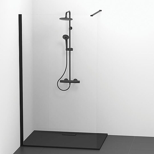 Bild 4 - Duschwanne Ideal Standard Ultra Flat Quadrat 1000 x 25 x 700 mm, Acryl, schwarz - T4475V3