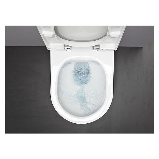 Bild 3 - Combi-Pack Laufen PRO Wand-Tiefspül-WC, spülrandlos, mit offenen Befestigungsnischen & WC-Sitz Softclose, abnehmbar - H8669540000001