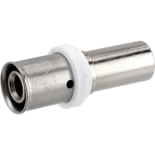 Bild 2 - Pressfitting-bergang 16 x 2,0 mm MV-Rohr auf 15 mm Kupferrohr - Pressanschluss vernickelt
