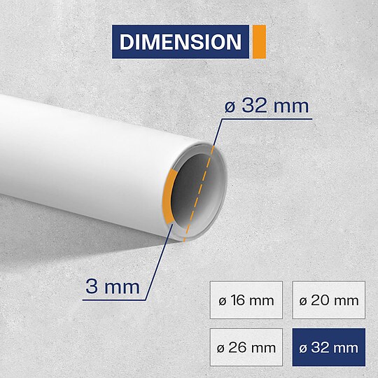 Bild 2 - Mehrschichtverbundrohr 32 x 3 mm - Rolle mit 10 m - DVGW-gepr�ft