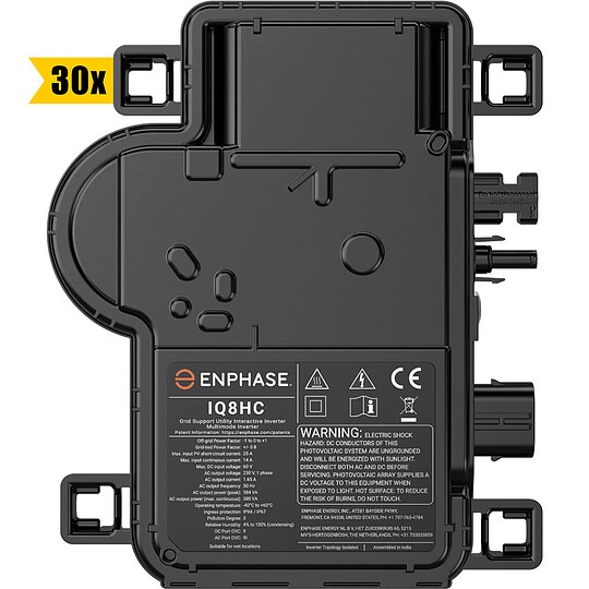 Bild 3 - Photovoltaik-Paket 12 kWp mit Enphase Mikrowechselrichtern, 30 Solarmodulen Glas-Folie black frame