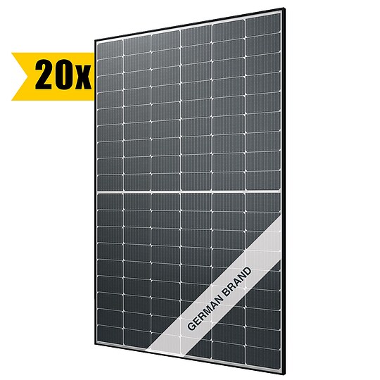 Bild 2 - PV-Komplettanlage 8 kWp mit SMA Wechselrichter 8 kW, 20 Solarmodulen Glas-Folie black frame & Montagesystem Aufdach