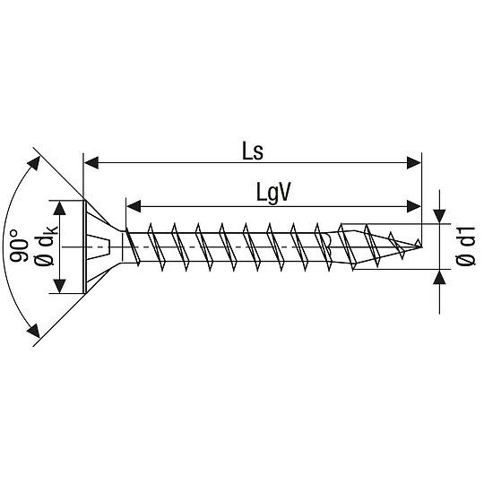 Bild 3 - SPAX® Senkkopfschraube WIROX® Vollgewinde T-Star Plus T20 - Ø 5,0 x 40 mm - VPE 500 Stück - 1191010500405