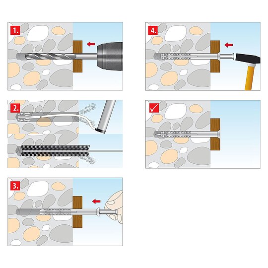 Bild 3 - TOX Nageldübel Attack 8 x 60 mm - 50 Stück - 017102221