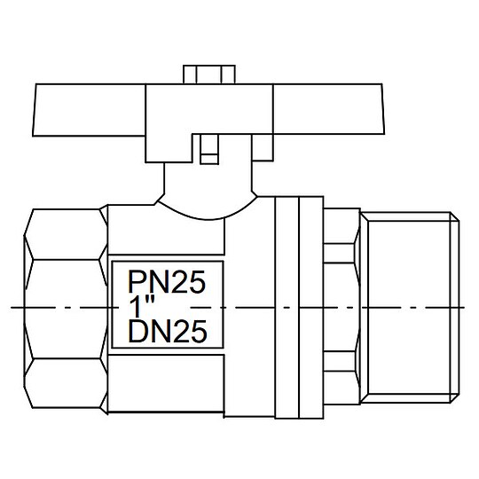 Bild 2 - Viessmann Kugelhahn G 1'' IG-AG für Anschluss an Edelstahl Heizkreisverteiler - 7568330