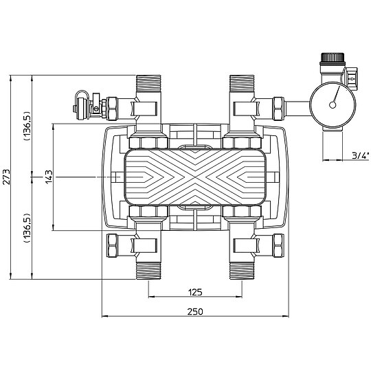 Bild 4 - Easyflow Syst1-Trennsystem mit Wrmetauscher - max. Heizleistung 16 kW