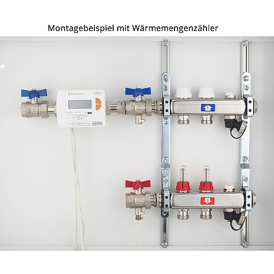Bild 3 - Anschluss-Set für Wärmezähler mit 3/4 Zoll-Gewinde - 110 mm - Durchgangsfom
